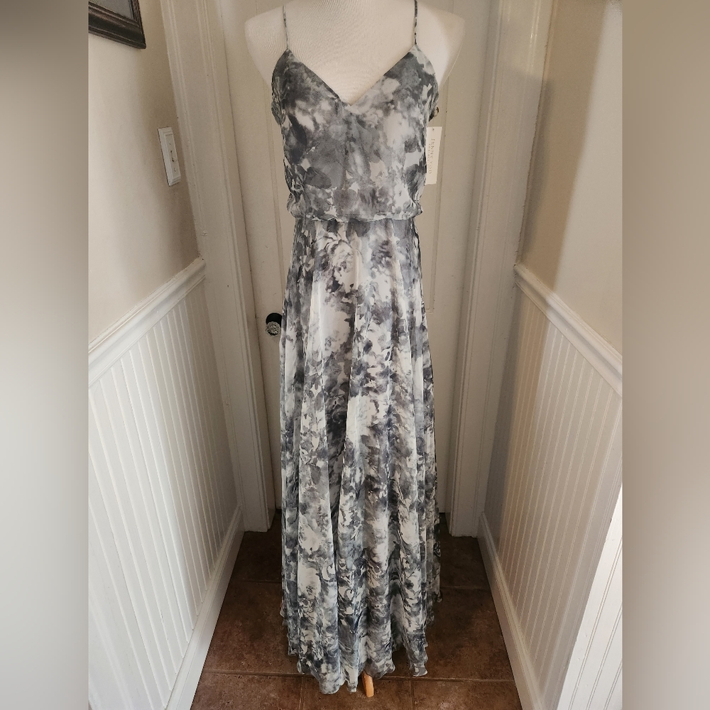 NWT Jenny Yoo inesse dress in watercolor blue/multi